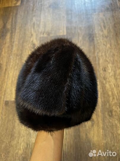 Шапка зимняя норковая женская