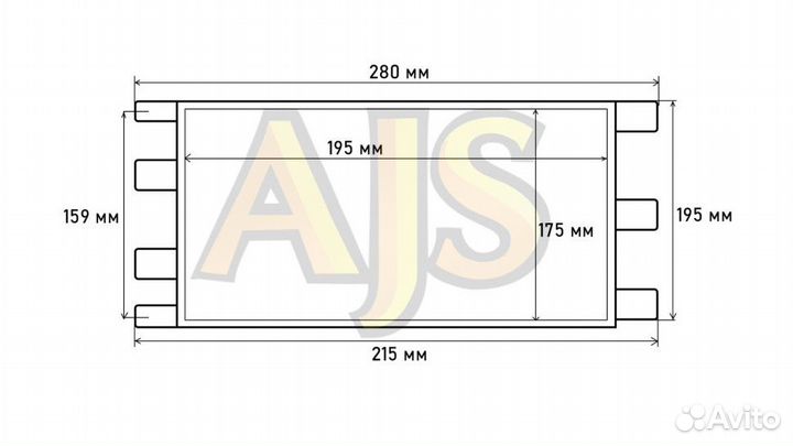 Радиатор масляный трансмиссионный *серия 500* 215х