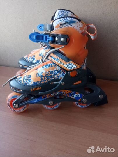 Раздвижные роликовые коньки leon maxcity, 26-29