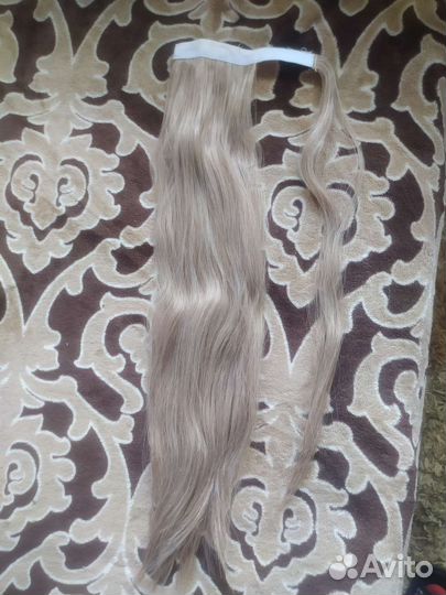 Накладной хвост светло-русый 55 см