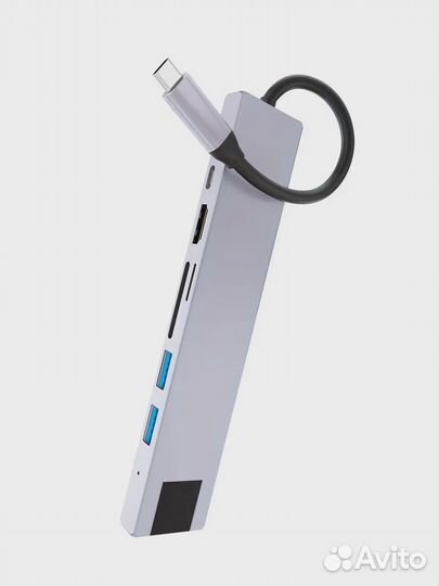 USB-С HUB Хаб Переходник Multiport Silver