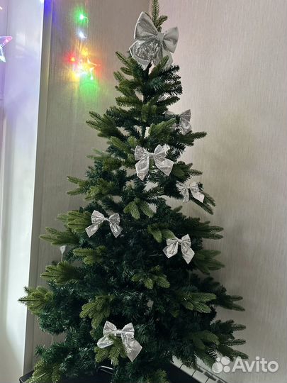 Елка литая 180 смешанная пвх+литая новая