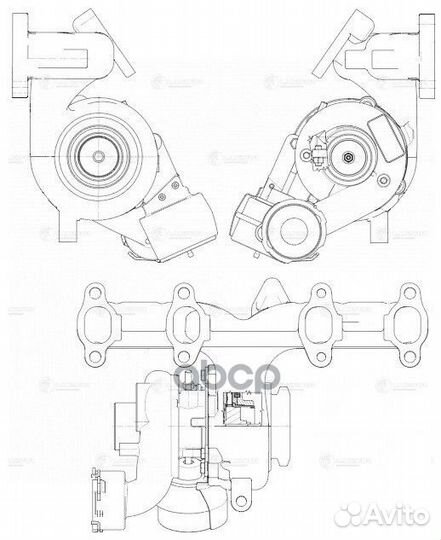 Турбокомпрессор для а/м VW Transporter T5 (03)