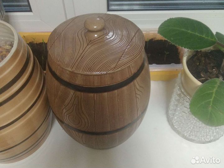 Горшочек керамический бочонок СССР