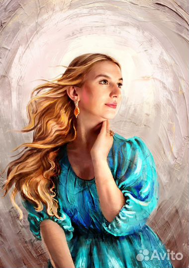 Портрет по фото, печать на холсте