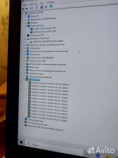 Игровой/4K/GTX 1070-8GB/512SSD/16GB/i7-8750h