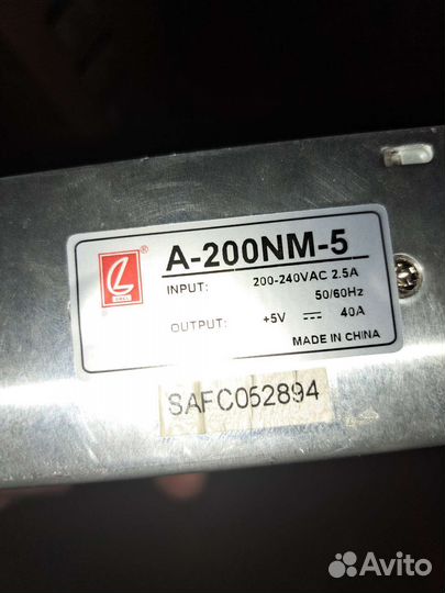 Блок питания 5в 40а 200w