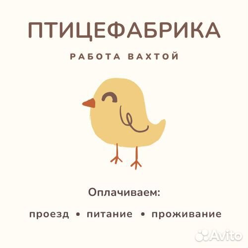 Разнорабочий птицефабрика вахтовый метод