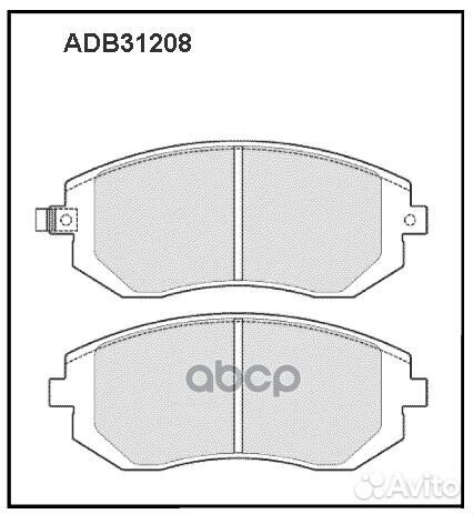 Колодки тормозные дисковые перед ADB31208 A