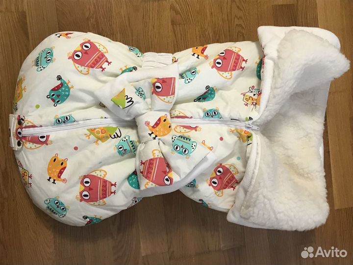 Зимний конверт в коляску на овчине