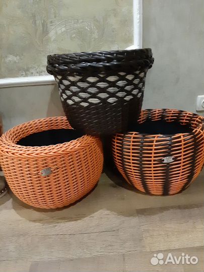 Кашпо из ротанга