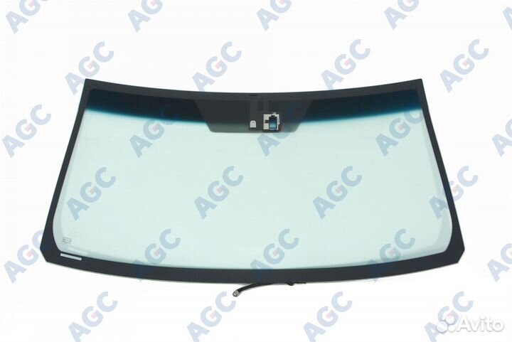 AGC toyota landcruiser J200 2008- стекло ветровое зеленое/голубая полоса -С обогревом зоны дворников