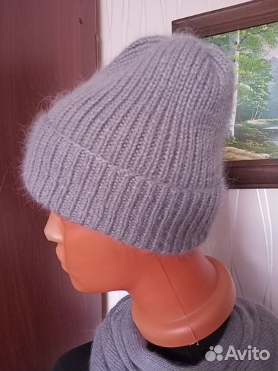 Шапка из пуха норки бини