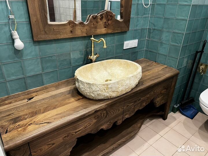 Тумба под раковину/в ванную из массива карагача