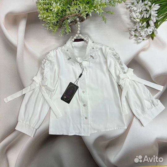 Блузка белая школьная 146