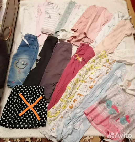 Вещи пакетом на девочку размер 80 86