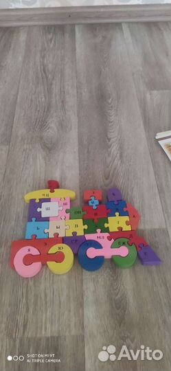 Деревянный алфавит и тетрис