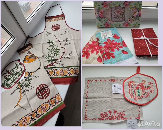 Новые наборы для кухни: фартук,прихватки,полотенца
