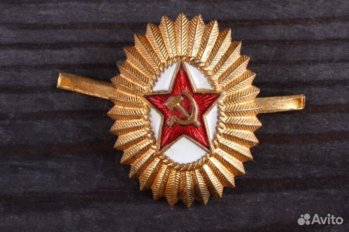 Кокарда офицерская латунь эмаль СССР