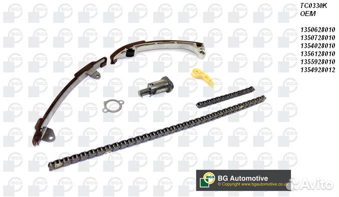 Комплект цели привода распредвала TC0330K Bga