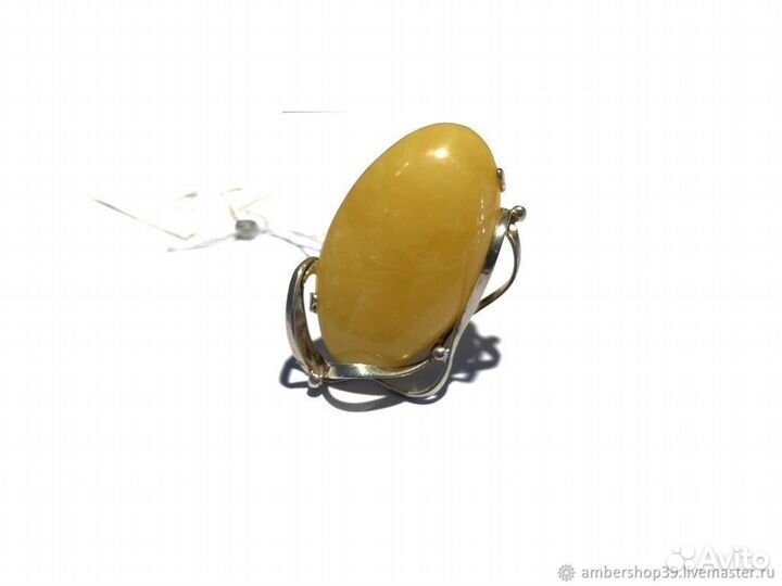 Кольцо с янтарем р.17