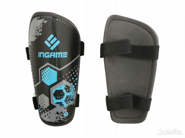 Щитки футбольные Ingame Freestyle оранжевые/голубы