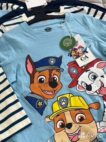 Комплект лонгсливов для мальчика 116 122 C&A