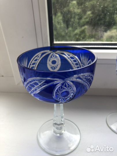 Бокалы цветной хрусталь