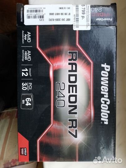 Видеокарта radeon R7 240 2gb