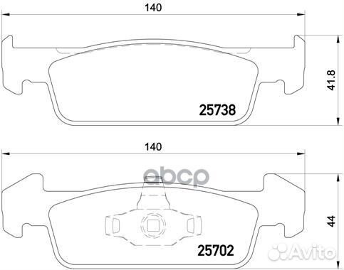 Колодки тормозные renault logan II/sandero II 8