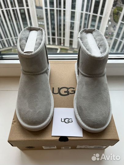 Угги женские UGG classic mini II grey violet