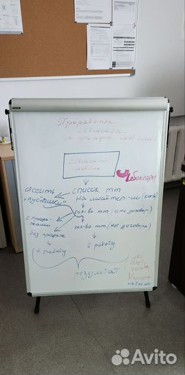 Магнитно маркерная доска на подставке Brauberg