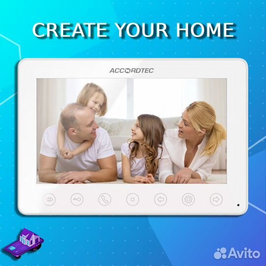 Комплект видеодомофона(монитор+вызывная панель) №4