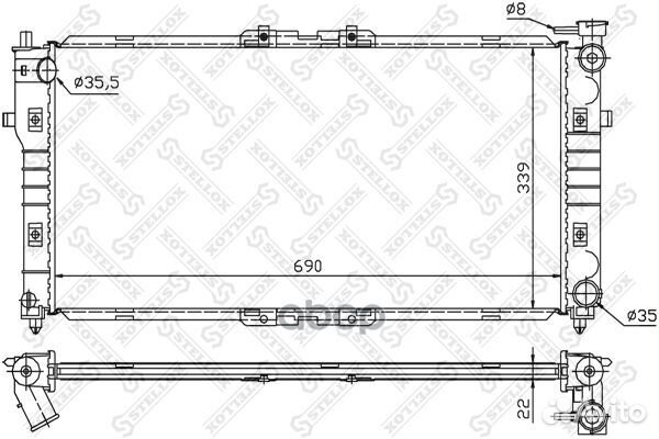 Радиатор 1025033SX 1025033SX Stellox