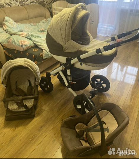 Коляска adamex 3 в 1 бу