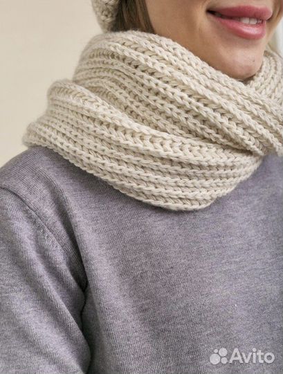 Шапка со снудом женская новая