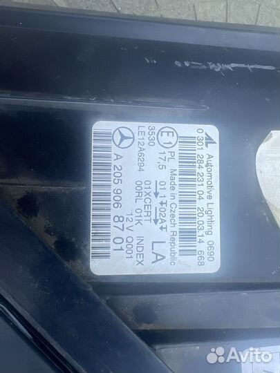 Фара передняя левая MB W205