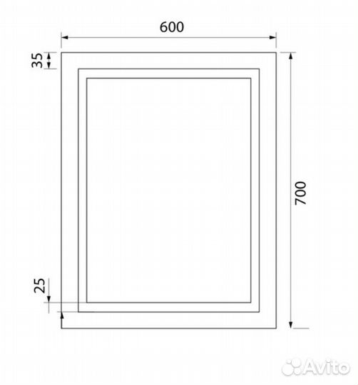 Зеркало iddis Zodiac ZOD60T0i98 с подсветкой и тер