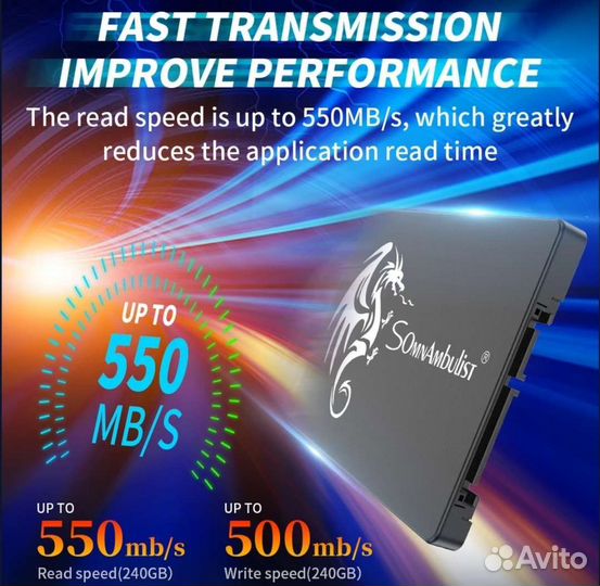 Жёсткий диск 512 гб SATA 3 новый