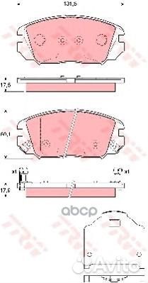 Колодки тормозные дисковые перед GDB3409 TRW