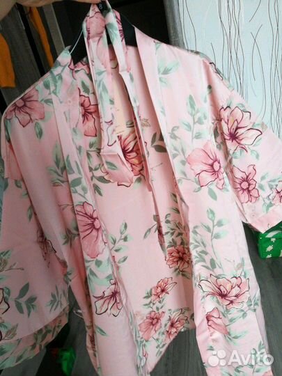 Новый халат искусственный шелк 44-50