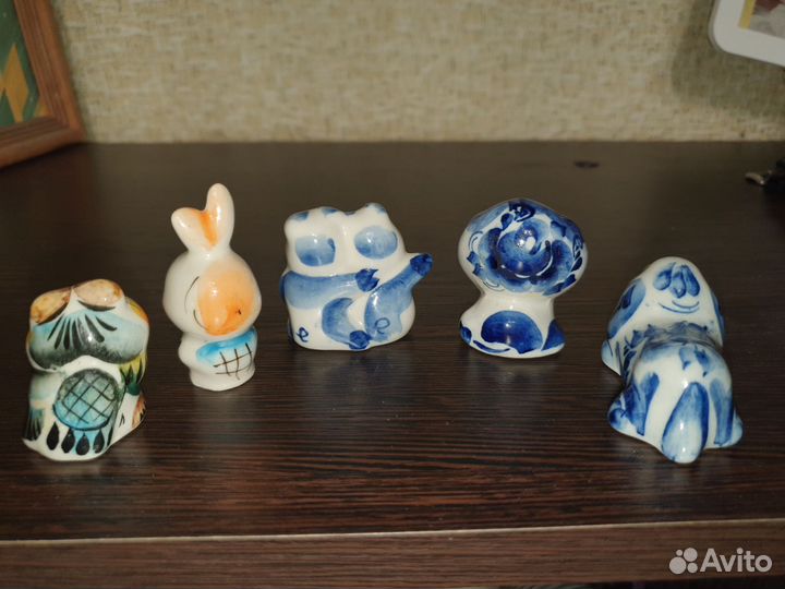Фигурки животных гжель