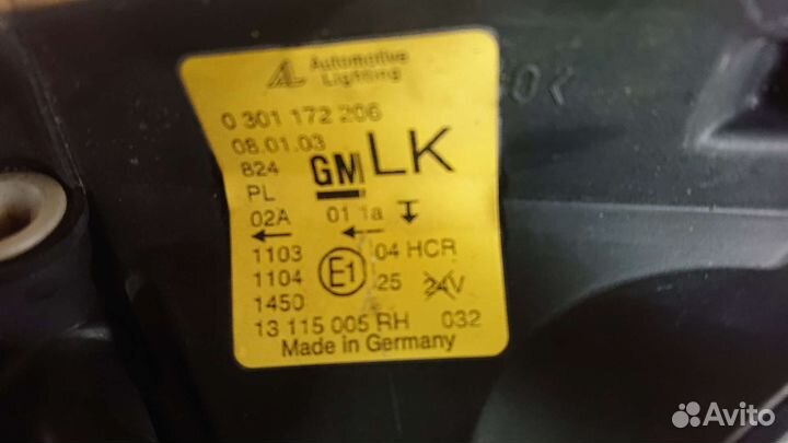 Фара правая Opel Combo C