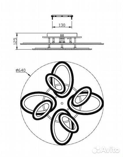 Новая люстра светодиодная LED 116W с пультом