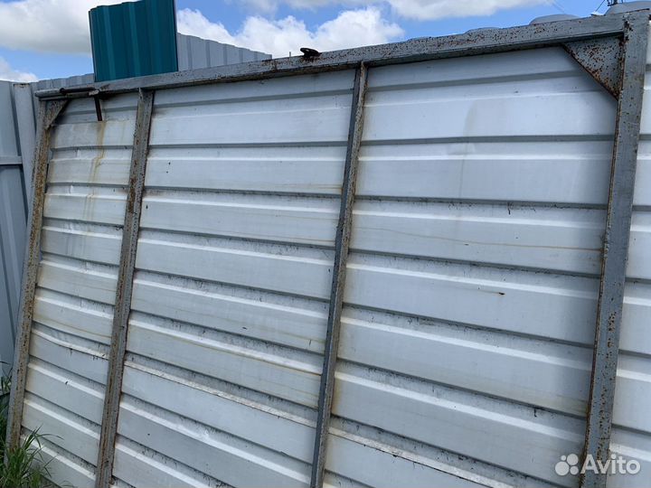 Ворота с калиткой распашные бу