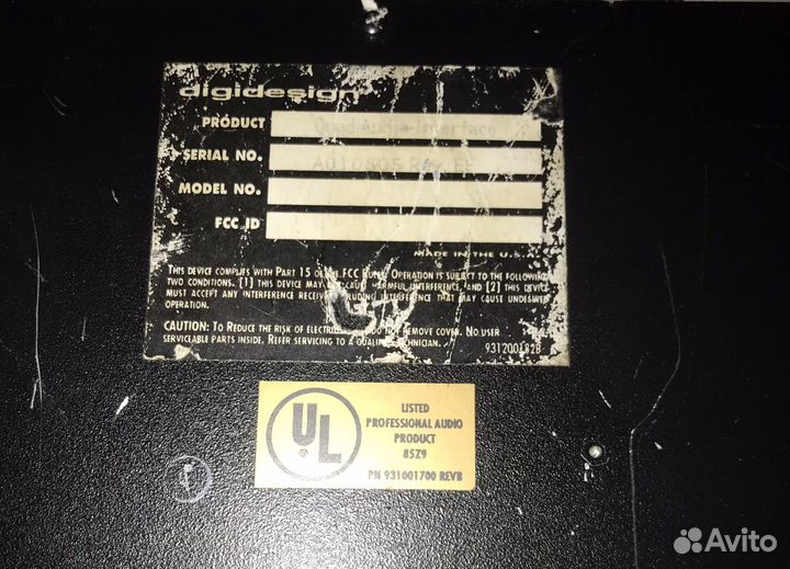 Аудиокарта Digidesign Quad Audio