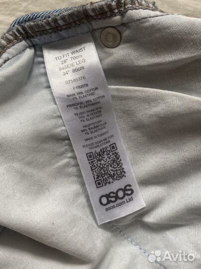 Голубые джинсы ASOS tall