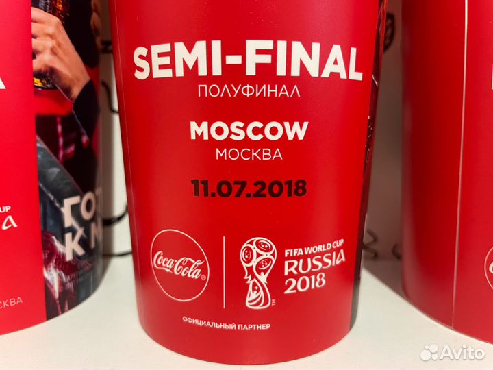 Комплект 5 матчевых стаканов Кока-кола