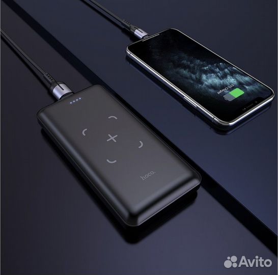 Повербанк 10000 mAh с беспроводной зарядкой