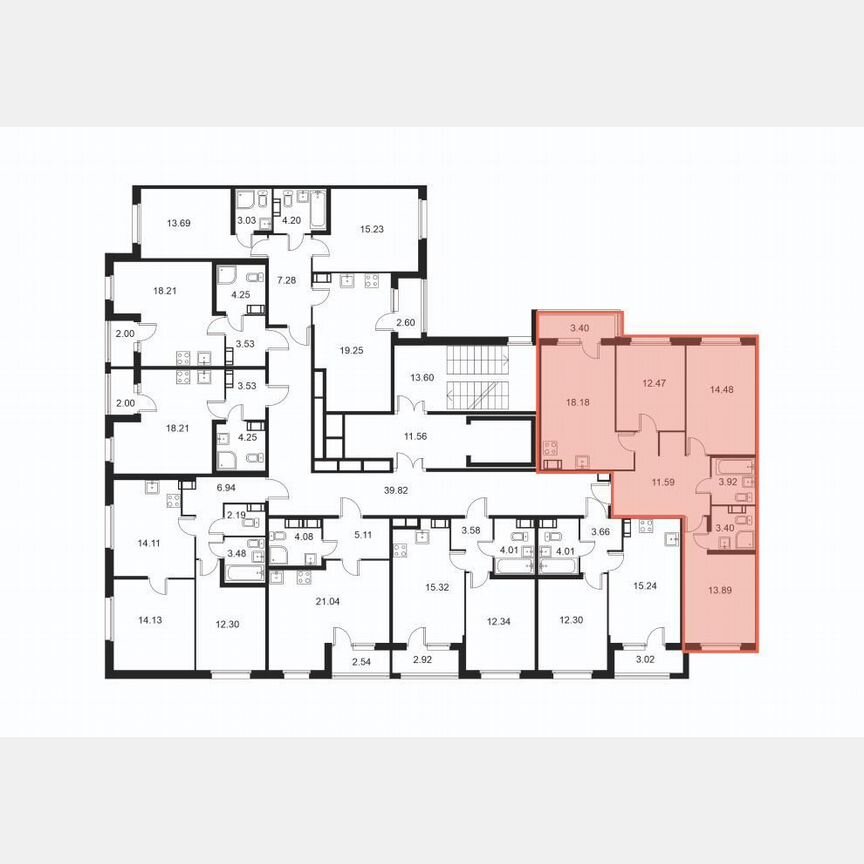 3-к. квартира, 79,6 м², 8/9 эт.